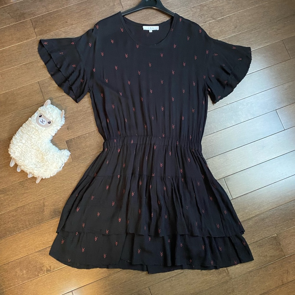 IRO Mini Chevron Print Dress sz 34 Small New